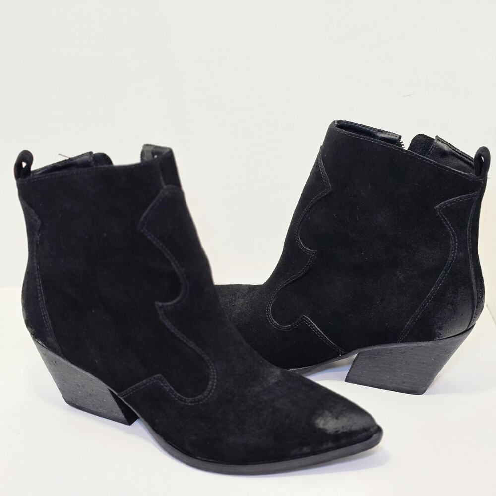 Golo Women's Lasso Ankle Boots Size 9 Western Pointed Toe Block Heal Suede - Picture 6 of 14